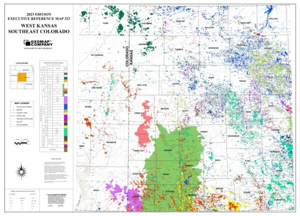 323 – Executive Reference Map – Western Kansas/Southeast Colorado
