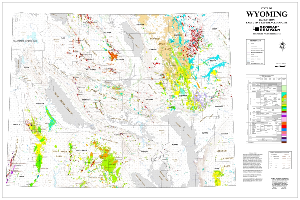 326E – Executive Reference Map – Wyoming