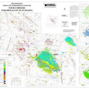 344 – Executive Reference Map – Four Corners, Paradox & San Juan Basins