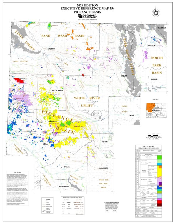 354 – Executive Reference Map – Piceance Basin